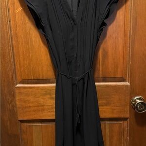 H&M Black Wrap Tie Front Maxi Dress